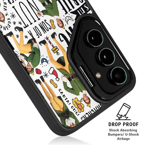 Elf Pattern Galaxy S25 Kickstand Case